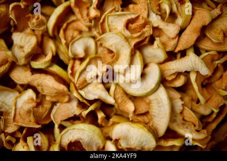 dried apples   on a light background Stock Photo