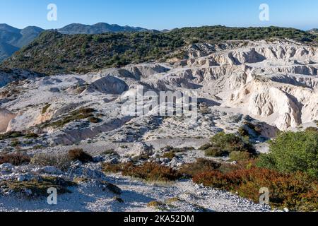 A open pit, quarry, for mining sand and stones for construction. Stock Photo