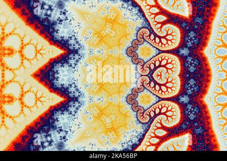 complex fractal image, digital art, colourful concept, abstract symmetry artistic Stock Photo