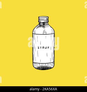 Illustration of Syrup. Hand drawn. - Vector Stock Vector