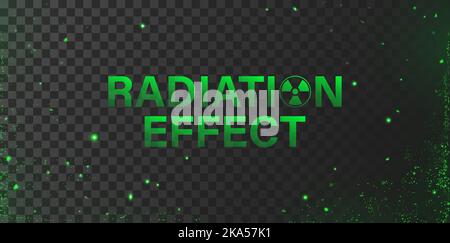Radiation exposure effect for Games, UI, GUI. Green radiation Stock Vector