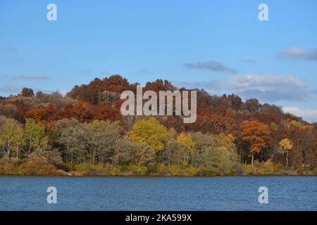 Fall colors in Southwestern Wisconsin Stock Photo