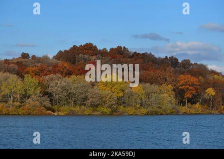 Fall colors in Southwestern Wisconsin Stock Photo