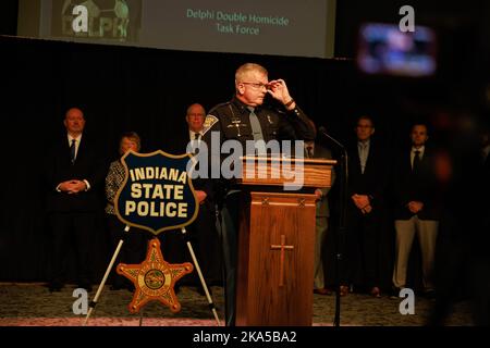 Indiana State Police Superintendent Doug Carter Announces During A News ...