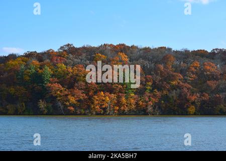 Fall colors in Southwestern Wisconsin Stock Photo