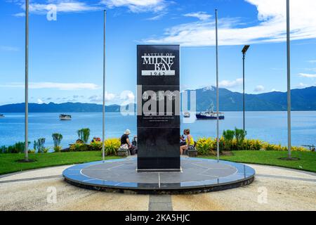 War Memorial commemorating the Battle of Milne Bay 1942, Alotau, Milne Bay Province, Papua New Guinea Stock Photo