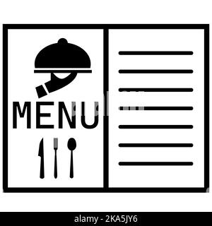 Menu icon on white background. Menu for the restaurant. Menu book sign. flat style. Stock Photo