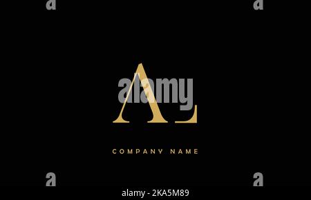 AL, LA Abstract Letters Logo Monogram Stock Vector