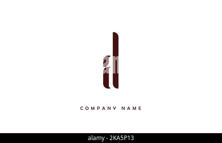 AL, LA Abstract Letters Logo Monogram Stock Vector