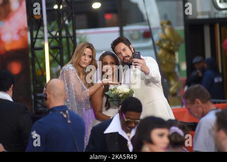 New York, United States. 31st Oct, 2022. Jenna Bush Hager, Kristen Welker, and Peter Alexander attend the Today TV Show Halloween Celebration in New York City. Credit: SOPA Images Limited/Alamy Live News Stock Photo