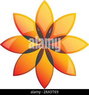 Flower With Eight Petals Icon Vector Sign And Symbol Isolated On White  Background Flower With Eight Petals Logo Concept Stock Illustration -  Download Image Now - iStock