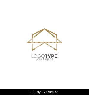 Home Line Logo Vector, Building Logo, Real Estate Icon, architecture logo Stock Vector