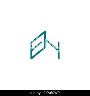 EH Initial Logo Design, EH Icon Stock Vector