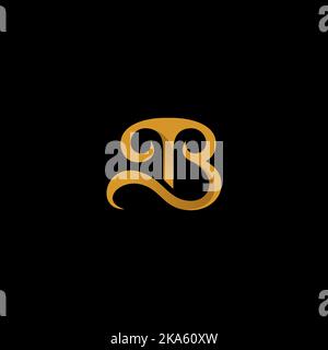 TB Initial Logo Design Vector Illustration Stock Vector