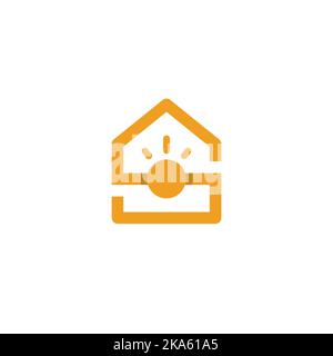S Home Logo Simple and Clean Design Stock Vector