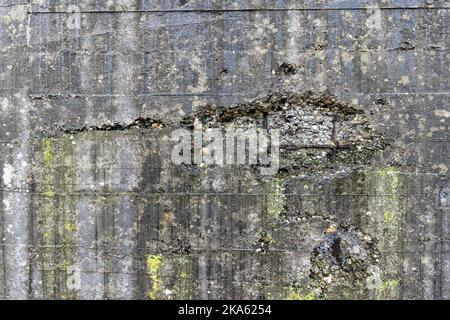crumbling concrete wall for background use Stock Photo