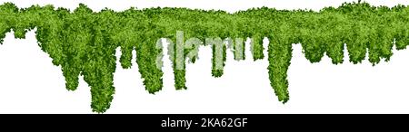 Horizontal endless swamp moss texture on white background Stock Vector