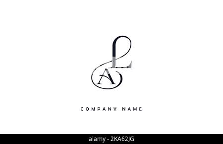 AL, LA Abstract Letters Logo Monogram Stock Vector