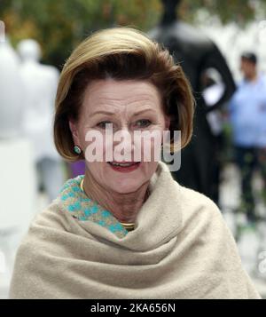 Norwegian Queen Sonja arrives at MoMA (Museum of Modern Art) in New York Friday October 21, 2011. Photo Lise Aserud / Scanpix Norway Stock Photo