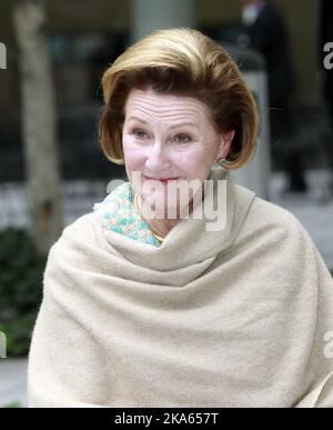 Norwegian Queen Sonja arrives at MoMA (Museum of Modern Art) in New York Friday October 21, 2011. Photo Lise Aserud / Scanpix Norway Stock Photo