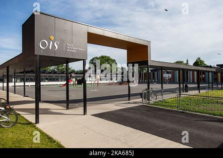 Oslo 20140617. The Oslo International School at Bekkestua, to the immediate south-west of Oslo, pictured Tuesday June 17, 2014. Norwegian Princess Ingrid Alexandra will attend this school from the autumn onwards. Photo: Audun Braastad / NTB scanpix  Stock Photo