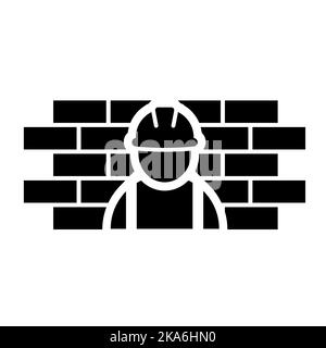 Builder icon. Good job of construction worker Stock Vector