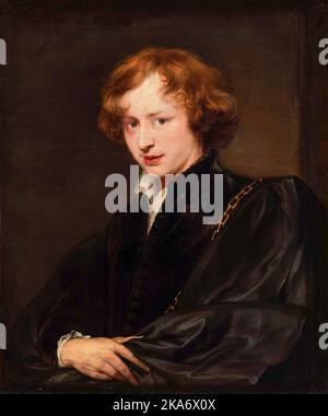 Sir Anthony van Dyck (1599-1641), self portrait painting in oil on canvas, 1620-1621 Stock Photo