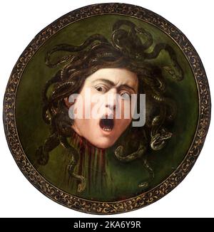 Medusa (Medusa Murtola), painting in oil on canvas mounted on panel by  Caravaggio, 1597 Stock Photo