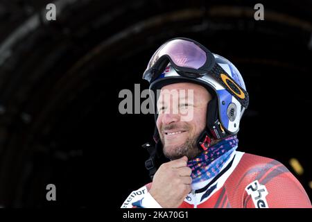 SÖLDEN, AUSTRIA 20171026. Ski World Cup, Alpine. Aksel Lund Svindal during training on the glacier in Sölden Thursday morning. Photo: Cornelius Poppe / NTB scanpix Stock Photo