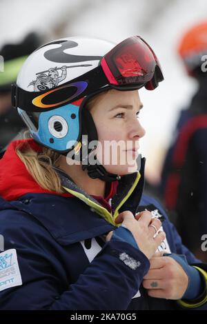 SÖLDEN, AUSTRIA 20171027. Ski World Cup, Alpine. Nina Loeseth during Friday's workout on the glacier in Sölden the day before the world cup. Photo: Cornelius Poppe / NTB scanpi Stock Photo