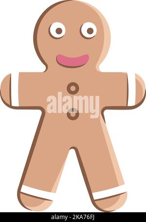 Vector illustration of a man-shaped Christmas cookie. Stock Vector