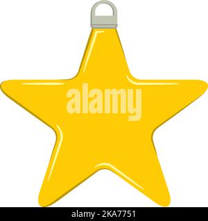 Vector illustration of a star-shaped Christmas ornament. Stock Vector