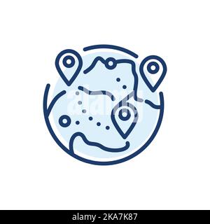 Logistic olor line icon. Pictogram for web page Stock Vector