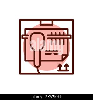 Barcode reading olor line icon. Pictogram for web page Stock Vector