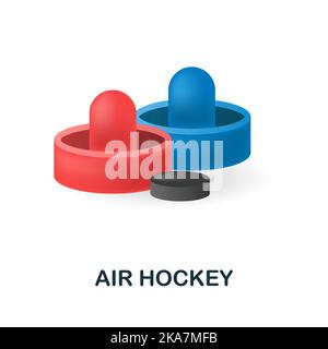 Air Hockey icon. 3d illustration from table games collection. Creative Air Hockey 3d icon for web design, templates, infographics and more Stock Vector