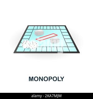 Monopoly icon. 3d illustration from table games collection. Creative Monopoly 3d icon for web design, templates, infographics and more Stock Vector