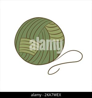 Vector illustration colored in doodle style. Yarn for knitting Stock Vector