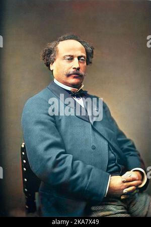 Portrait of Alexandre Dumas fils - circa 1874 - Photoglyptie Lemercier Stock Photo