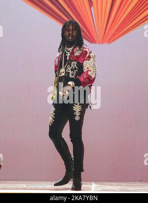 LOS ANGELES - JUNE 24: Migos perform on the 2018 BET Awards at the ...