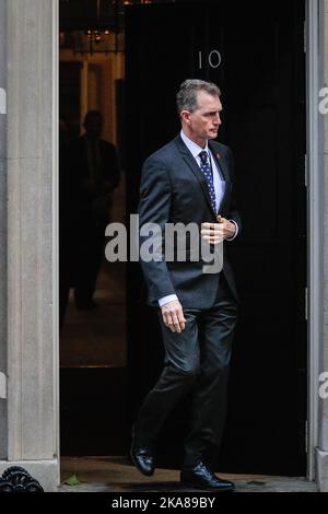 London, UK. 01st Nov, 2022. David TC Davies, Welsh Secretary. Ministers attending the cabinet meeting in Downing Street, London, UK Credit: Imageplotter/Alamy Live News Stock Photo