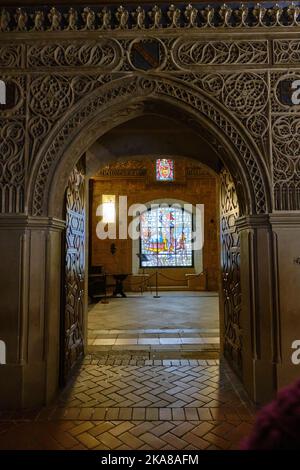 A vertical shot of the interiors of Alcazar de Segovia in Spain Stock Photo