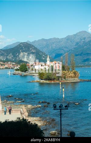 The Isola Del Pescatori At The Lake Maggiore, Italy, Europe Stock Photo 