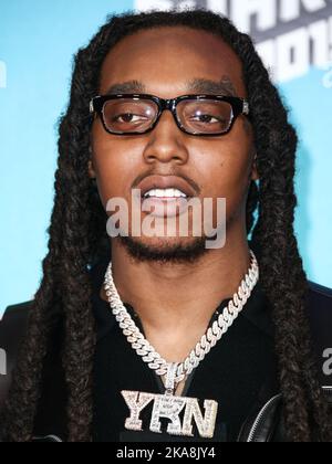 Los Angeles, United States. 01st Nov, 2022. (FILE) Migos Rapper Takeoff Dead At 28. Migos rapper Takeoff was killed in an early-morning shooting on November 1, 2022 in Houston, Texas, multiple outlets report. LOS ANGELES, CALIFORNIA, USA - MARCH 23: American rapper Takeoff (Kirshnik Khari Ball) of hip hop trio Migos arrives at Nickelodeon's 2019 Kids' Choice Awards held at the USC Galen Center on March 23, 2019 in Los Angeles, California, United States. (Photo by Xavier Collin/Image Press Agency) Credit: Image Press Agency/Alamy Live News Stock Photo