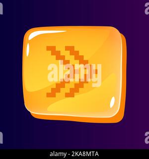 Right double arrow pixelated ui icon Stock Vector Image & Art - Alamy