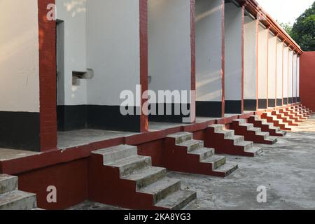 Ground floor of Unidentified two-story cellblock. Alipore Jail Museum. Kolkata, West Bengal, India. Stock Photo