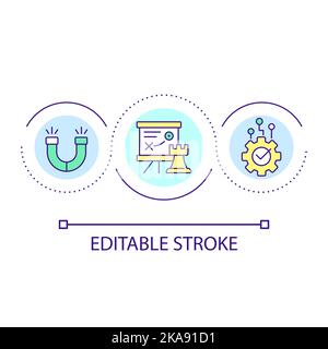 Business strategy loop concept icon Stock Vector
