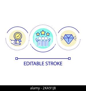 Ranking service quality loop concept icon Stock Vector