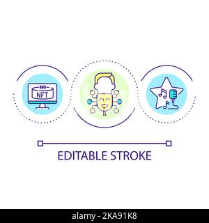 Use NFT personality loop concept icon Stock Vector