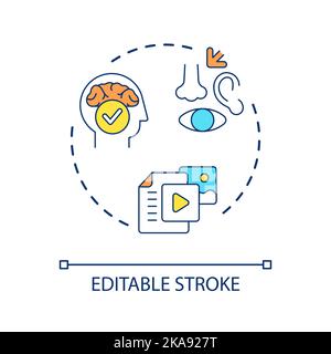 Perception of information concept icon Stock Vector