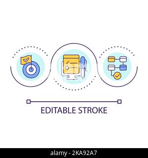 Building target plan loop concept icon Stock Vector